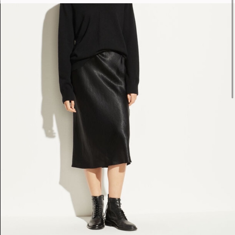 Vince Satin midi skirt, SIZE S (4-6)